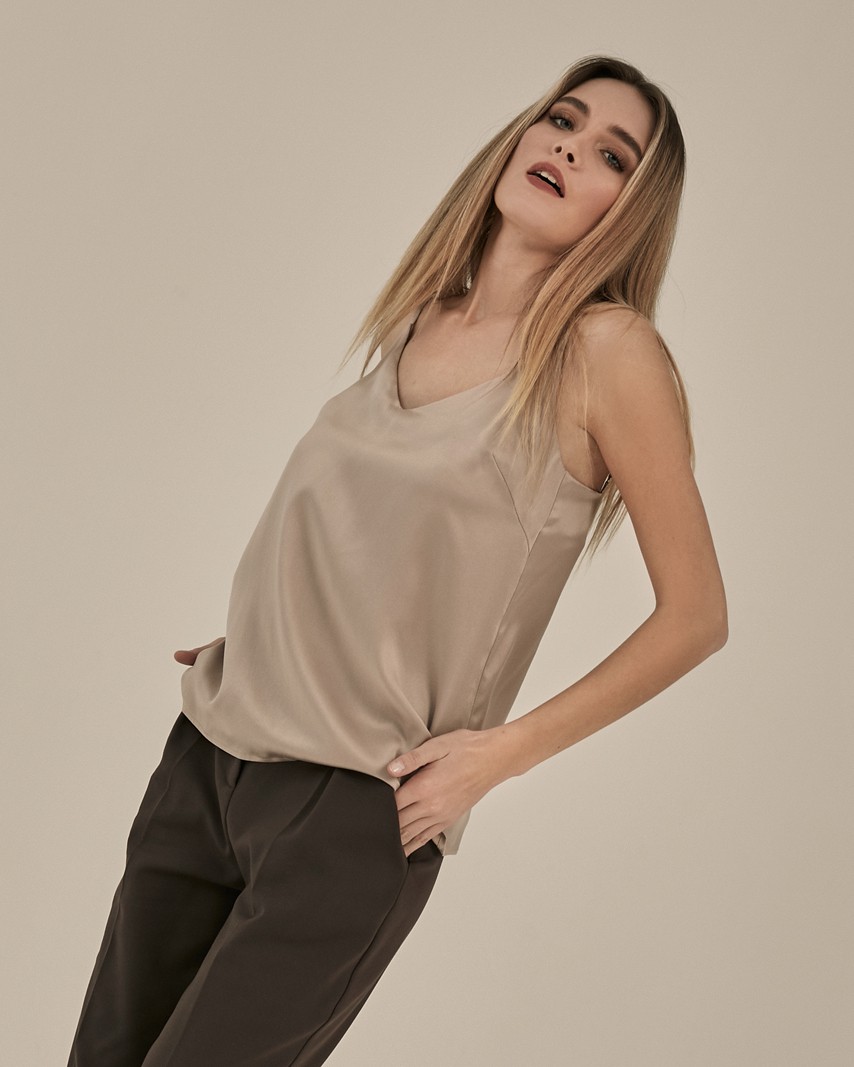 beige cami top