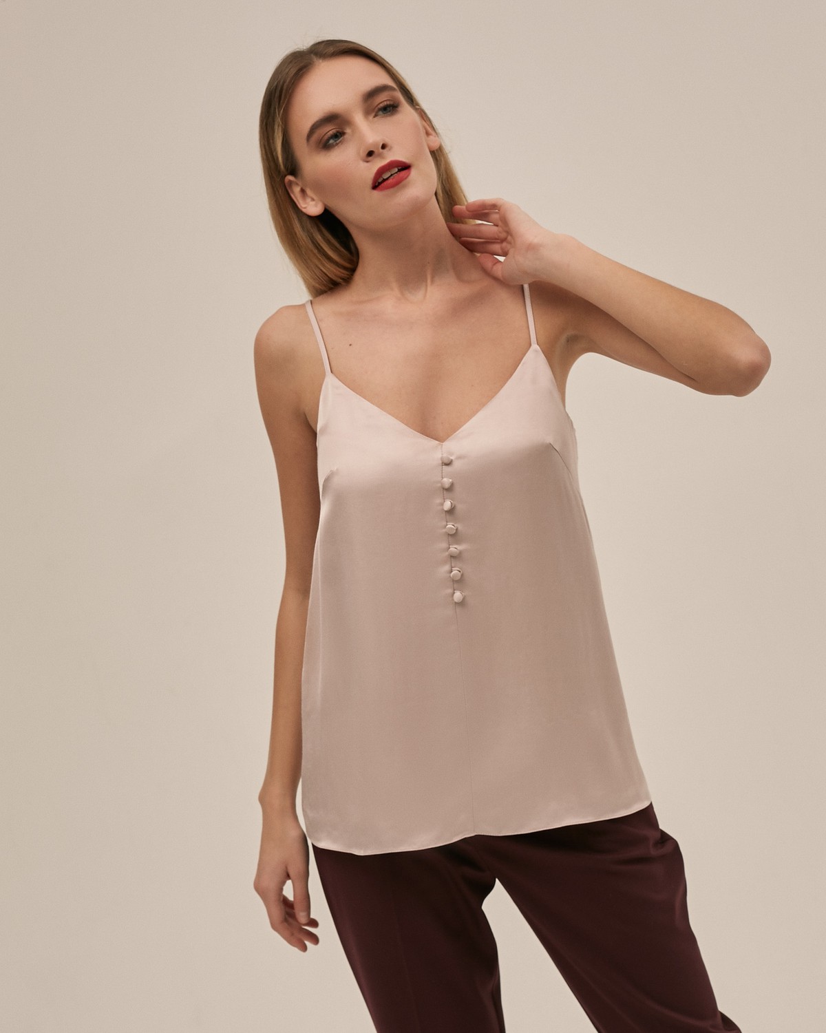 beige cami top