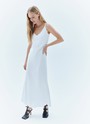 Платье-комбинация миди Белый цвет