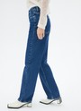 Брюки из джинсовой ткани для женщины Темно-синий цвет