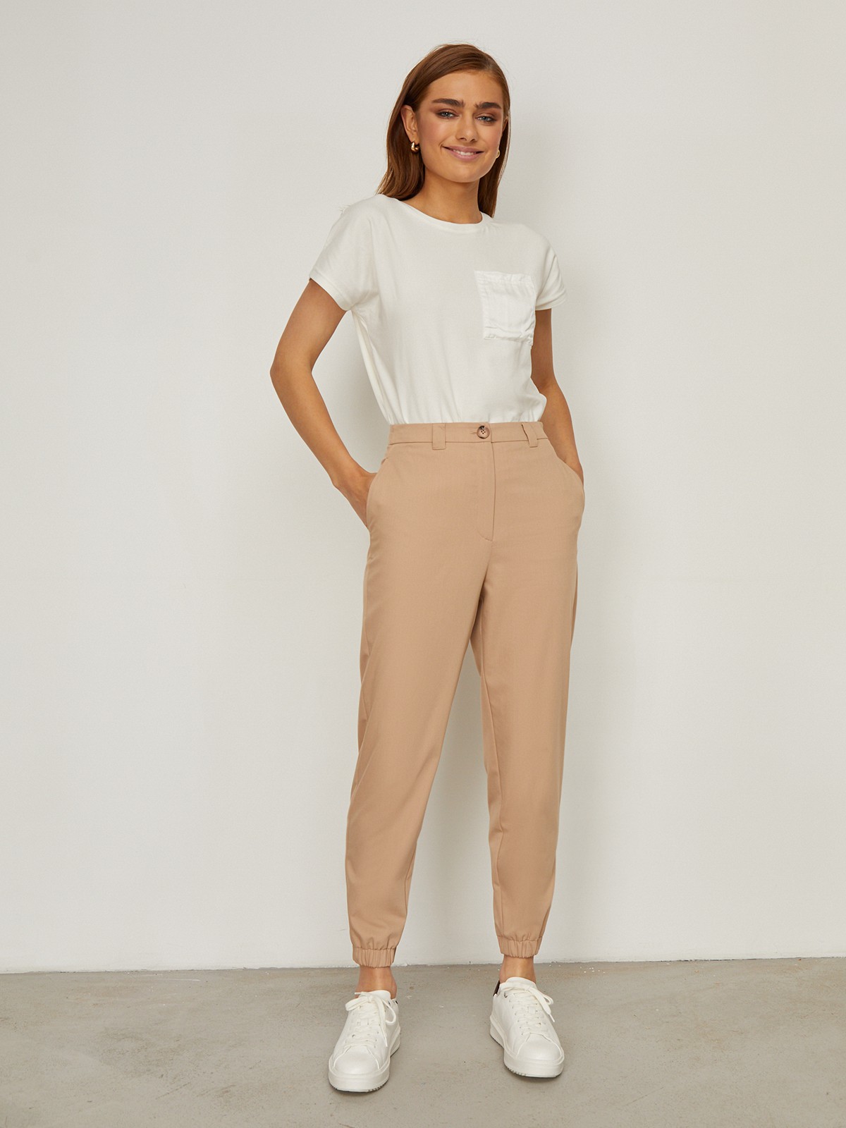 ASOS DESIGN Petite chino pants in stone