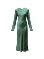 Платье миди по косой с длинным рукавом Травяной цвет