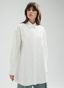 Рубашка удлинённая oversize Белый цвет
