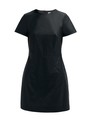 Платье мини из экокожи Черный цвет