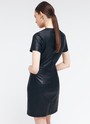 Платье мини из экокожи Черный цвет