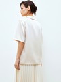 Рубашка в пижамном стиле (из искусственного шелка) Бежевый цвет