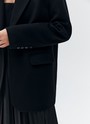 Однобортное пальто-жакет Черный цвет