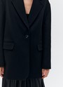 Однобортное пальто-жакет Черный цвет