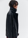 Куртка-косуха oversize из экокожи Черный цвет