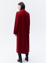 Пальто макси с объемным шарфом Красный цвет