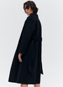 Пальто-халат из премиальной шерсти Черный цвет