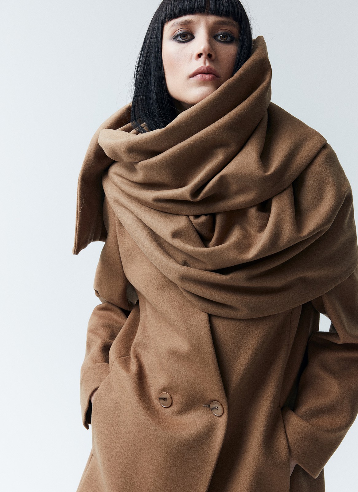 Пальто и шарф – интересные сочетания