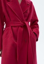 Двубортное пальто-халат Фуксия цвет