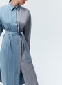 Платье-рубашка oversize Серо-голубой цвет