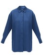 Рубашка oversize Серо-синий цвет