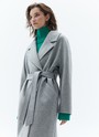 Двубортное пальто-халат Серый цвет