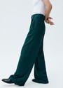 Широкие брюки полной длины Изумрудный цвет