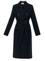 Двубортное пальто с ремнем Черный цвет