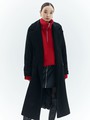 Двубортное пальто-тренч (утепленное) Черный цвет