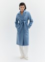 Пальто-халат Серо-голубой цвет
