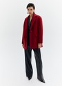 Однобортное пальто-жакет Красный цвет