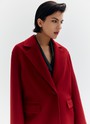 Однобортное пальто-жакет Красный цвет