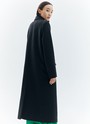 Пальто двубортное удлинненое (премиум) Темно-серый цвет