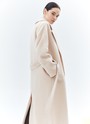 Двубортное пальто с широким воротником (premium) (на удаление) Молочный цвет