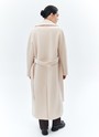 Двубортное пальто с широким воротником (premium) (на удаление) Молочный цвет