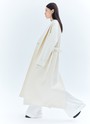 Пальто-халат миди с шалевым воротником (premium) Сливочный цвет