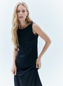 Платье миди (натуральный шёлк) Черный цвет
