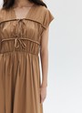 Платье миди со сборками (trend) Кэмел цвет