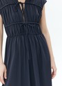 Платье миди со сборками (trend) Темно-синий цвет