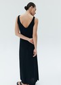 Трикотажное платье без рукавов для женщины Черный цвет