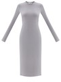 Облегающее платье миди в рубчик Светло-серый цвет