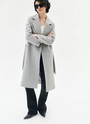 Пальто-халат из шерсти и кашемира (premium) Светло-серый цвет