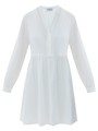 Платье-рубашка мини из шитья Молочный цвет