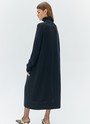 Трикотажное платье с длинным рукавом для женщины Черный цвет