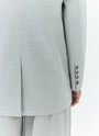 Жакет двубортный из премиальной шерсти (premium) Светло-серый цвет