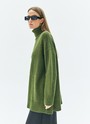 Трикотажный джемпер с длинным рукавом для женщины Зеленый цвет