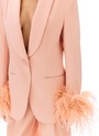 Жакет со съемными перьями Пыльно-розовый цвет