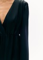 Платье Мини с глубоким вырезом Черный цвет