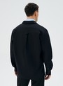 Куртка-рубашка на кнопках с накладными карманами Черный цвет