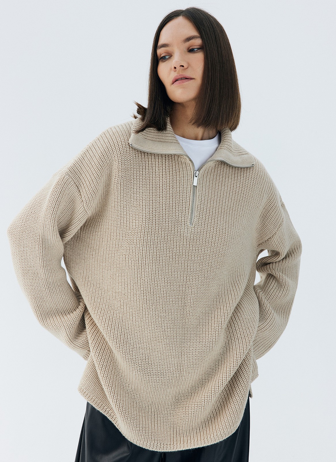 Женский Короткий вязаный объемный свитер купить в онлайн магазине - Unimarket
