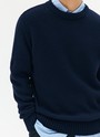 Джемпер фактурной вязки Темно-синий цвет