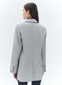 Жакет двубортный из премиальной шерсти (premium) Светло-серый цвет