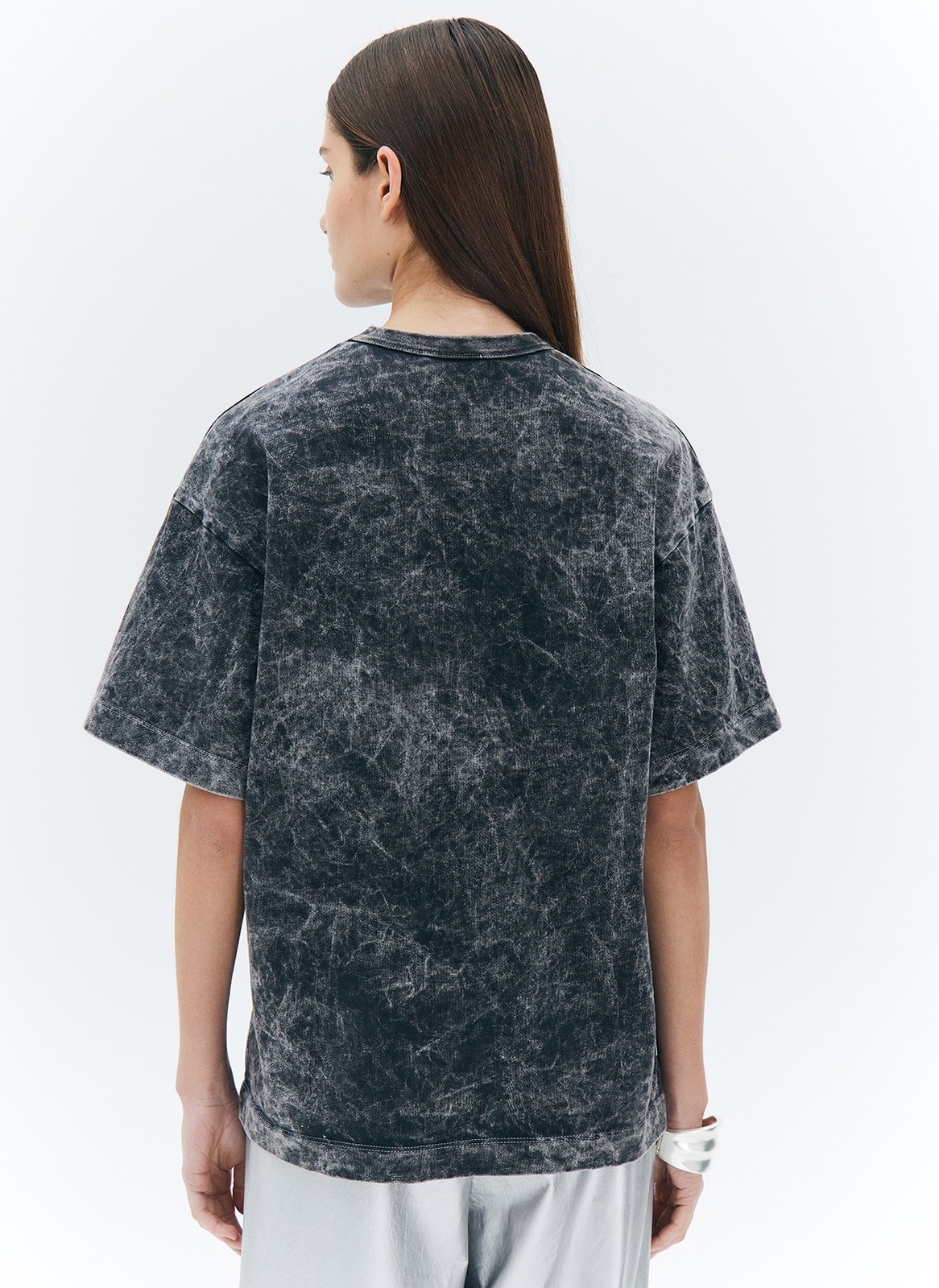 футболка oversize гранж Темно-серый цвет купить в All We Need
