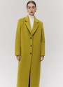 Пальто oversize c объемными плечами Trend Лайм цвет