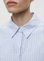 Рубашка объёмная из испанского хлопка со льном Голубой цвет