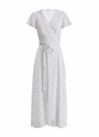 Платье миди на запах из 100% вискозы Бело-черный цвет